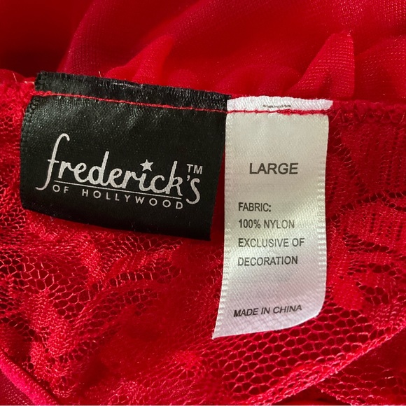 Frederick’s of Hollywood red sheer nightie size large - Picture 6 of 6